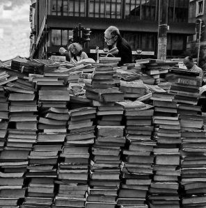 piles of books
